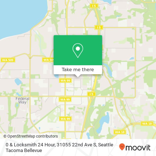 Mapa de 0 & Locksmith 24 Hour, 31055 22nd Ave S