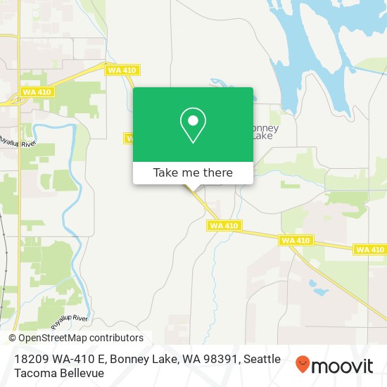 Mapa de 18209 WA-410 E, Bonney Lake, WA 98391