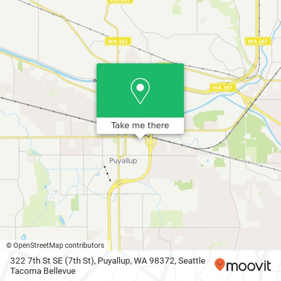 Mapa de 322 7th St SE (7th St), Puyallup, WA 98372