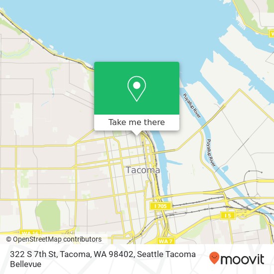 Mapa de 322 S 7th St, Tacoma, WA 98402