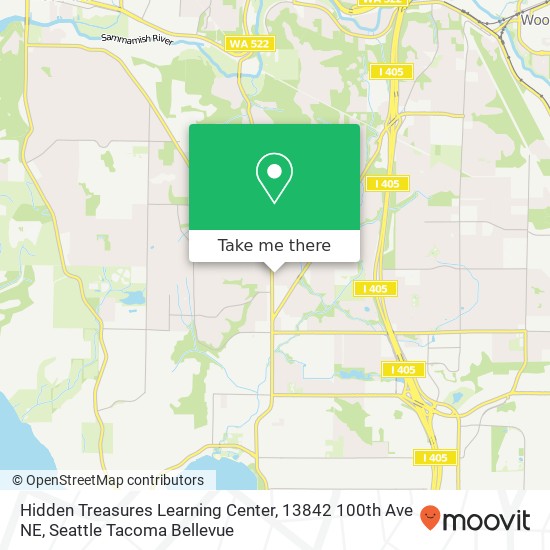 Mapa de Hidden Treasures Learning Center, 13842 100th Ave NE