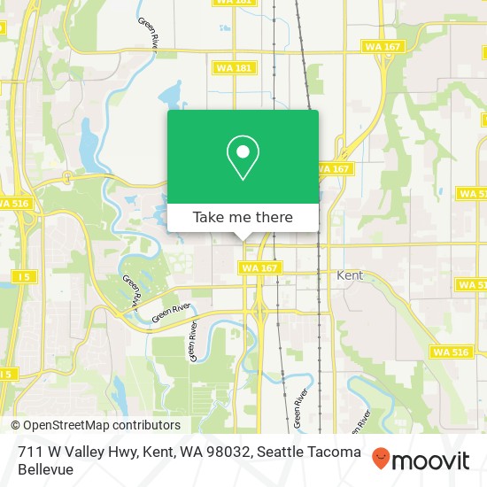 Mapa de 711 W Valley Hwy, Kent, WA 98032