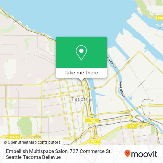 Mapa de Embellish Multispace Salon, 727 Commerce St