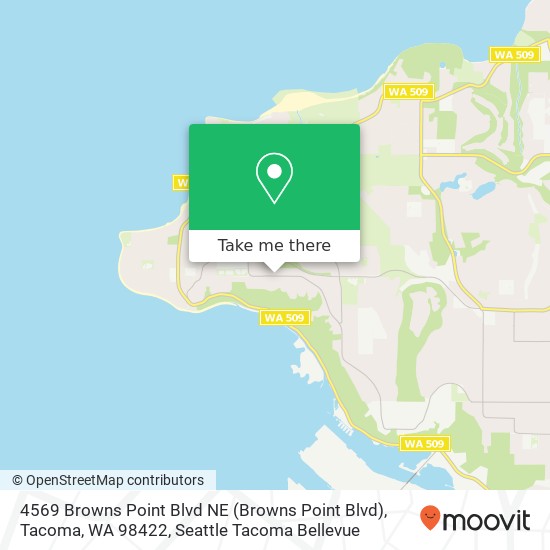 Mapa de 4569 Browns Point Blvd NE (Browns Point Blvd), Tacoma, WA 98422