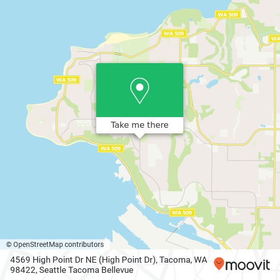 Mapa de 4569 High Point Dr NE (High Point Dr), Tacoma, WA 98422