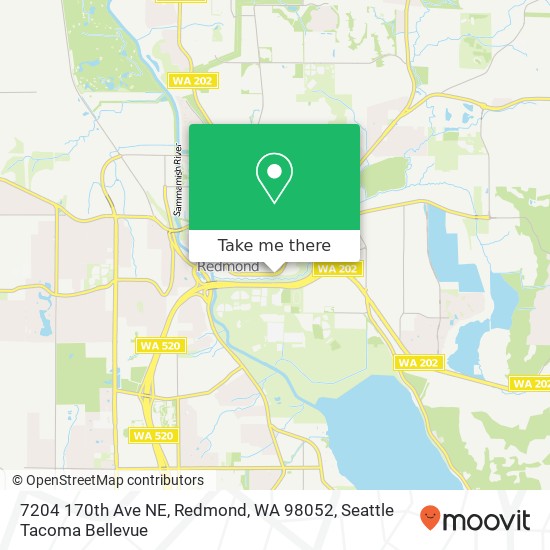 Mapa de 7204 170th Ave NE, Redmond, WA 98052