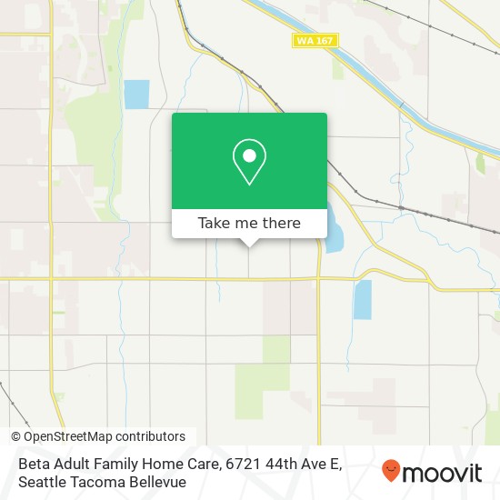 Mapa de Beta Adult Family Home Care, 6721 44th Ave E