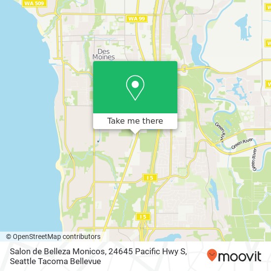 Mapa de Salon de Belleza Monicos, 24645 Pacific Hwy S