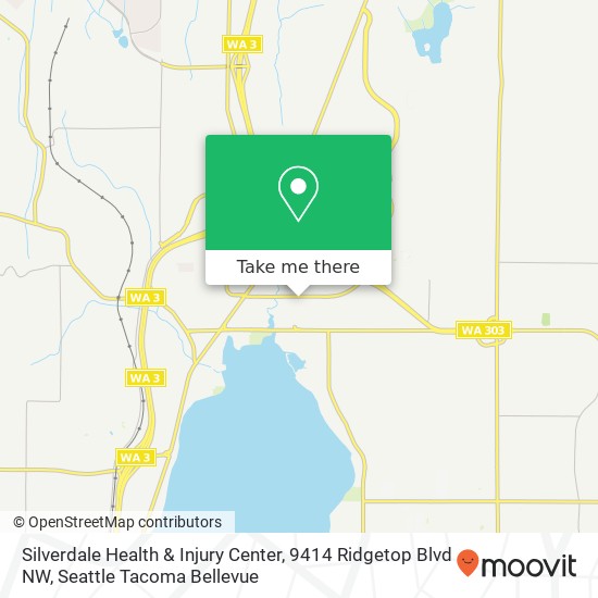 Mapa de Silverdale Health & Injury Center, 9414 Ridgetop Blvd NW