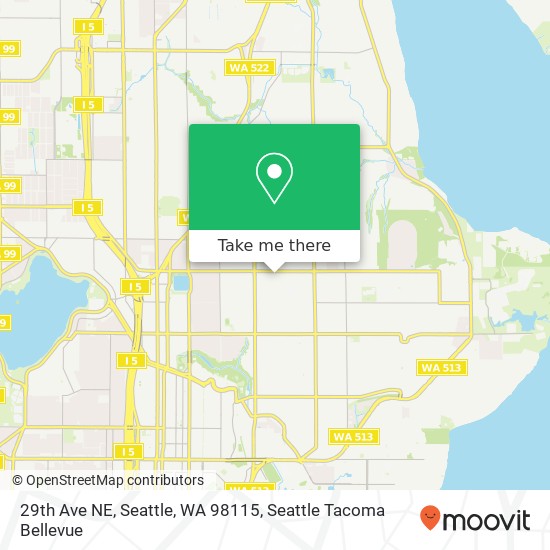 Mapa de 29th Ave NE, Seattle, WA 98115