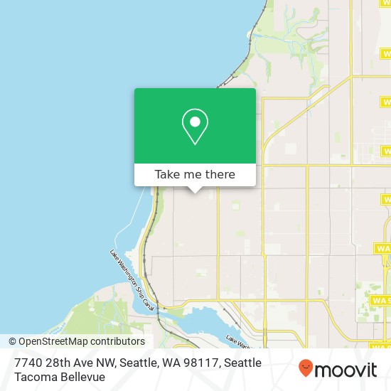 Mapa de 7740 28th Ave NW, Seattle, WA 98117