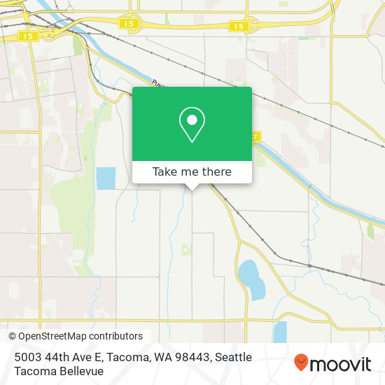 Mapa de 5003 44th Ave E, Tacoma, WA 98443