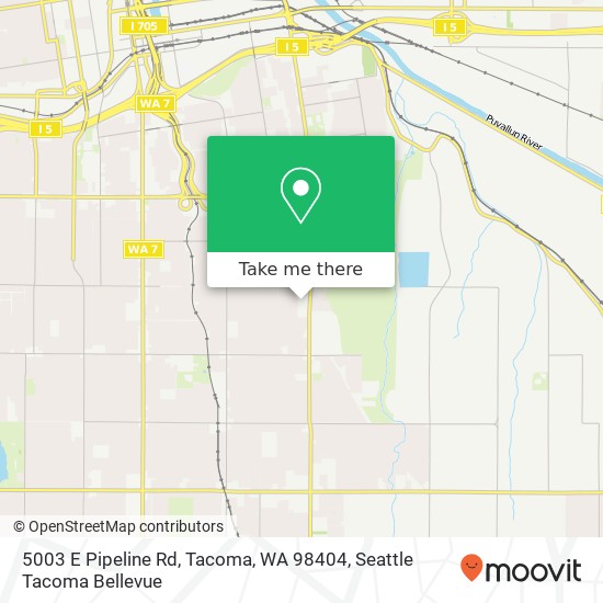 Mapa de 5003 E Pipeline Rd, Tacoma, WA 98404