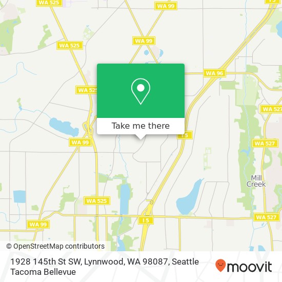 Mapa de 1928 145th St SW, Lynnwood, WA 98087