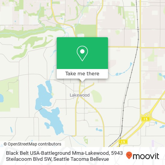 Black Belt USA-Battleground Mma-Lakewood, 5943 Steilacoom Blvd SW map