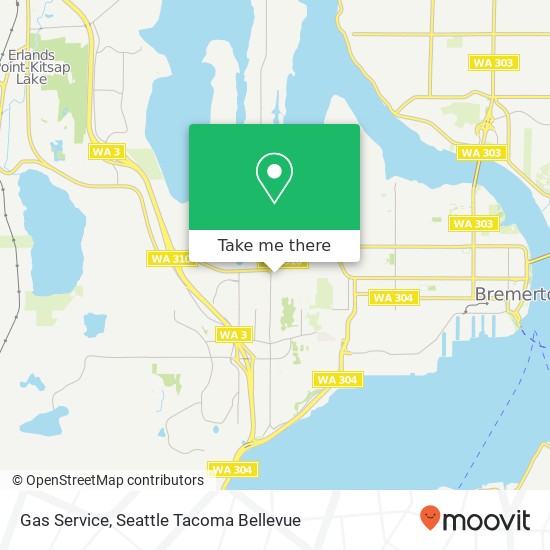 Gas Service map