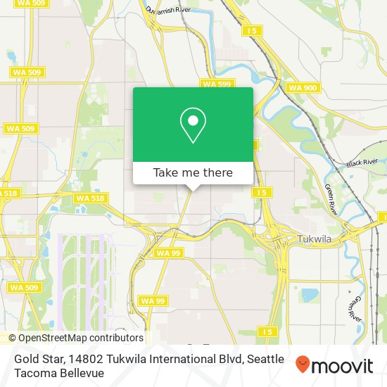 Mapa de Gold Star, 14802 Tukwila International Blvd