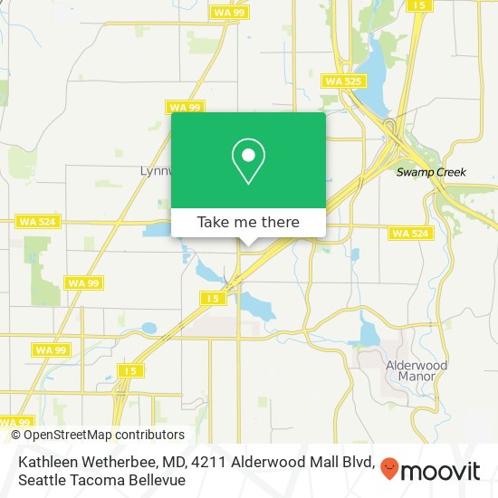 Mapa de Kathleen Wetherbee, MD, 4211 Alderwood Mall Blvd