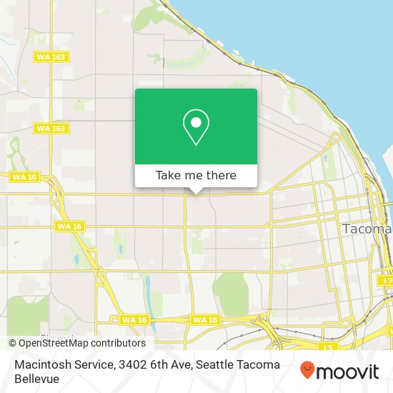 Mapa de Macintosh Service, 3402 6th Ave