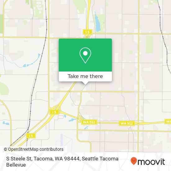 Mapa de S Steele St, Tacoma, WA 98444