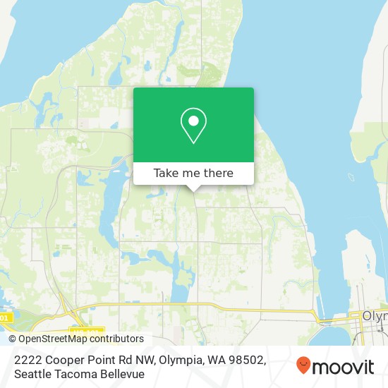 Mapa de 2222 Cooper Point Rd NW, Olympia, WA 98502