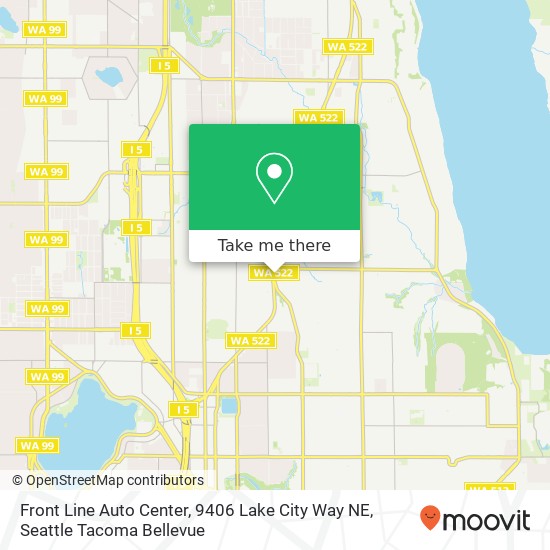 Front Line Auto Center, 9406 Lake City Way NE map