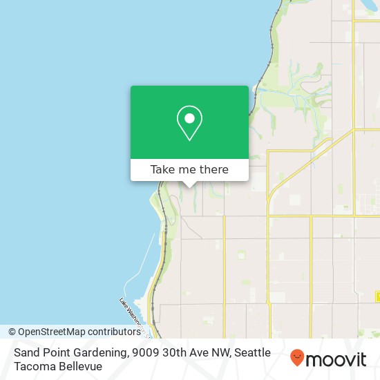 Mapa de Sand Point Gardening, 9009 30th Ave NW