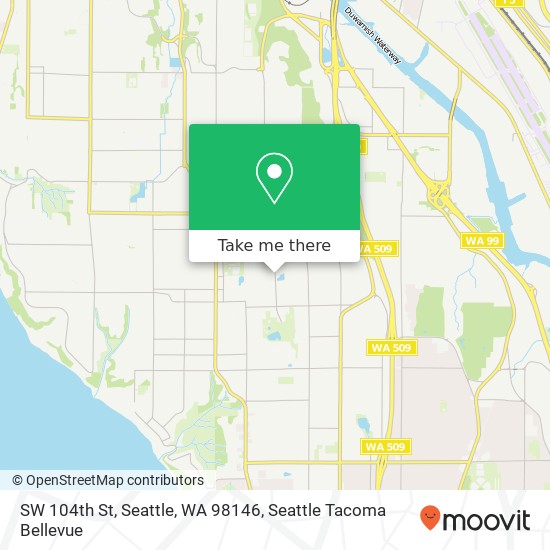 Mapa de SW 104th St, Seattle, WA 98146