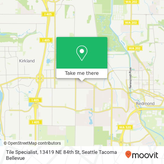 Mapa de Tile Specialist, 13419 NE 84th St