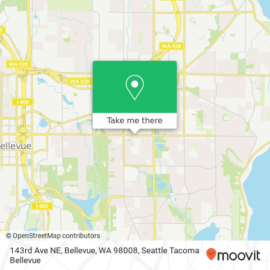 Mapa de 143rd Ave NE, Bellevue, WA 98008