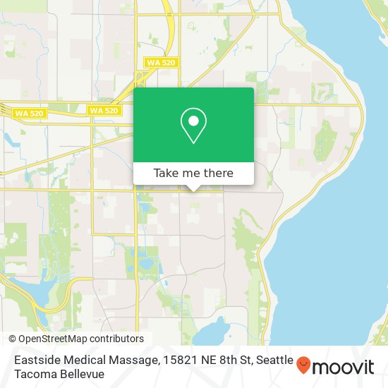 Mapa de Eastside Medical Massage, 15821 NE 8th St