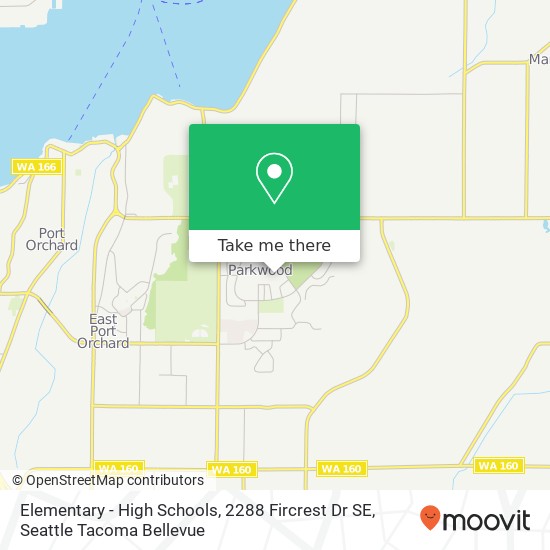 Elementary - High Schools, 2288 Fircrest Dr SE map