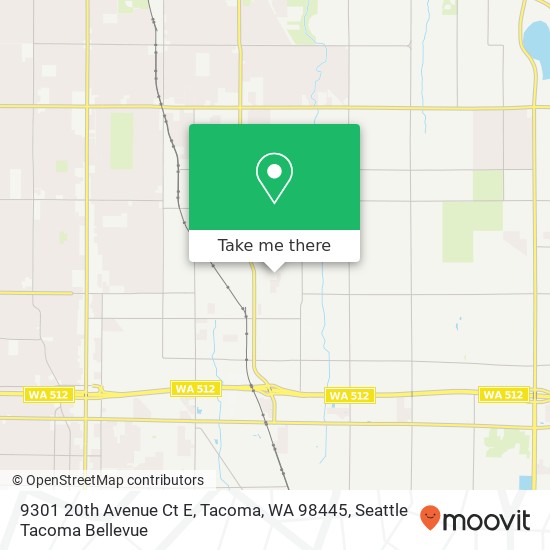 Mapa de 9301 20th Avenue Ct E, Tacoma, WA 98445