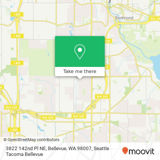 3822 142nd Pl NE, Bellevue, WA 98007 map