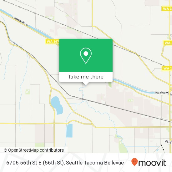 Mapa de 6706 56th St E (56th St), Puyallup, WA 98371