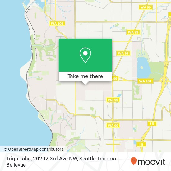 Mapa de Triga Labs, 20202 3rd Ave NW