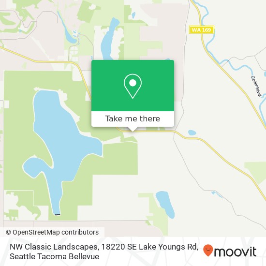 Mapa de NW Classic Landscapes, 18220 SE Lake Youngs Rd