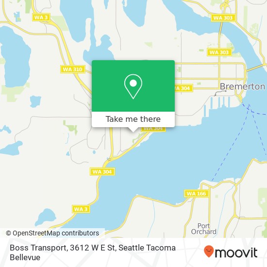 Mapa de Boss Transport, 3612 W E St