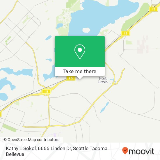 Mapa de Kathy L Sokol, 6666 Linden Dr