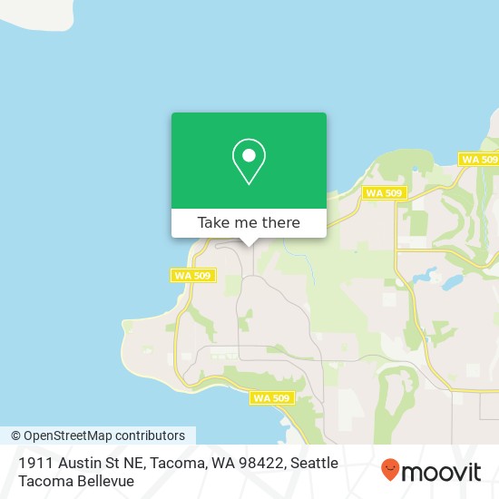 Mapa de 1911 Austin St NE, Tacoma, WA 98422