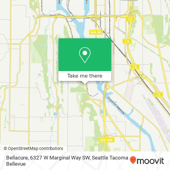 Bellacure, 6327 W Marginal Way SW map