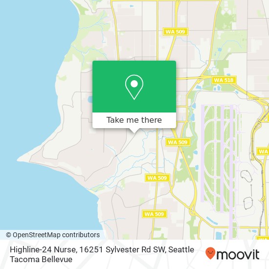 Highline-24 Nurse, 16251 Sylvester Rd SW map