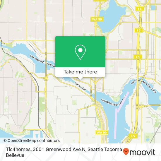 Mapa de Tlc4homes, 3601 Greenwood Ave N