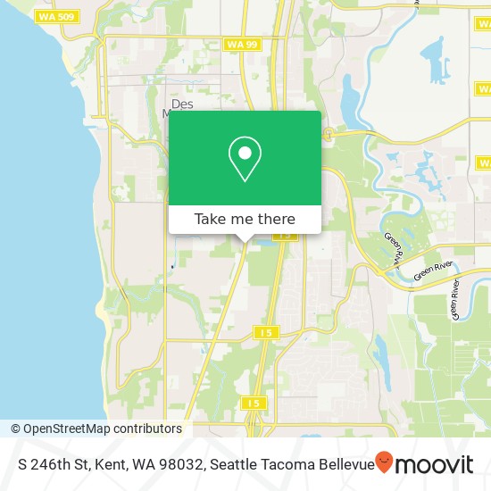 Mapa de S 246th St, Kent, WA 98032