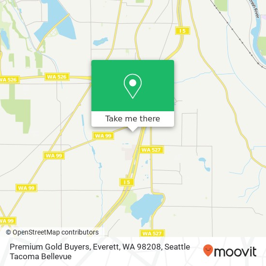 Mapa de Premium Gold Buyers, Everett, WA 98208