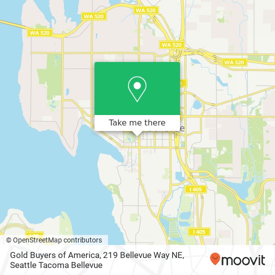 Gold Buyers of America, 219 Bellevue Way NE map