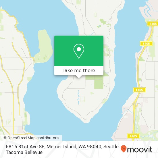 Mapa de 6816 81st Ave SE, Mercer Island, WA 98040