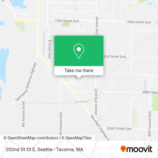 Mapa de 202nd St Ct E