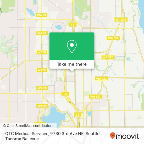 Mapa de QTC Medical Services, 9730 3rd Ave NE