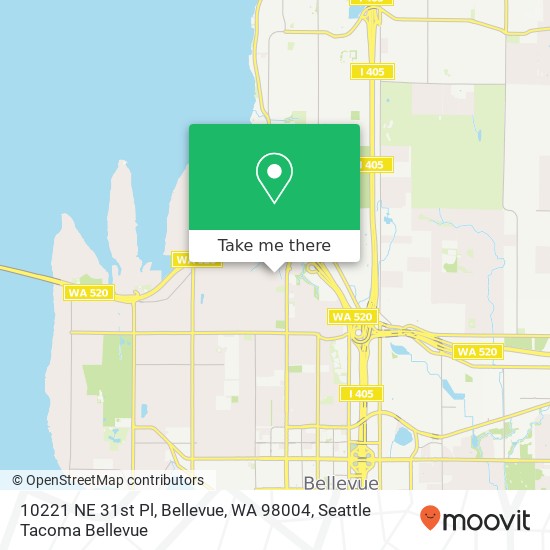 10221 NE 31st Pl, Bellevue, WA 98004 map